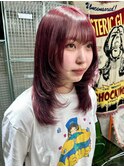韓国風レッドカラー♪レイヤーカット