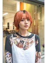 ゼン(Then) ウルフ/コーラル/ルーツカラー/外ハネ/ショート