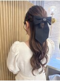 ハーフアップ