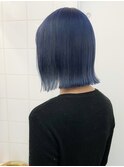 下北沢タッセルボブデザインカラー切りっぱなしボブミディアム◆