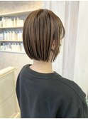 福山市Caary軽やかミニボブ似合わせカット切りっぱなしボブ20代