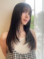 トリッカ 銀座(tricca)&nbsp;ロングレイヤー/顔まわりレイヤー/シャギーレイヤー/ブラウン