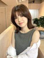 サンルーム(SUN room) 外ハネボブレイヤーボブくびれボブモカブラウンミルクブラウン