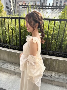 エンディアリング 東銀座(Endearing) 結婚式参列に♪/お呼ばれヘア/おとなっぽヘア/編み込み/ロング