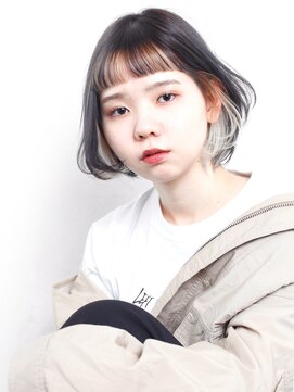 イリス(Iris.) シンプルボブ+インナーホワイトベージュ◎ スタイリスト平田