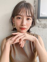 キリ 表参道(kyli)&nbsp;小顔レイヤーボブエアリーミディマロンベージュAラインボブ