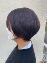 シークレットベースエヌ(Secret Base N)&nbsp;ひし形くびれショートボブ黒髪暗髪ニュアンスカラー耳掛け小顔