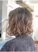 切りっぱなしボブ 外ハネMIX ボブ 外ハネボブ 外ハネパーマ