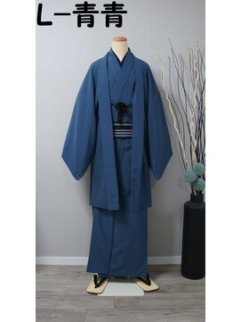 きものサロン すずめ屋 男性着物レンタル　L-青青
