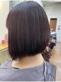 首元スッキリ大人ボブ/ミディアムボブ/切りっぱなしボブ