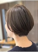 ショートカットショートボブベージュカラーグレージュカラー
