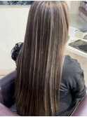 ミルクティーハイトーン透明感グレージュコントラストハイライト