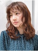韓国カール顔周り姫カットレイヤーカットブリーチなし[原宿]