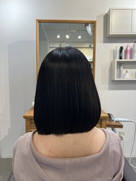 アンクル(ancre) 艶髪ストレート×ボブ×黒髪×髪質改善【広島】【横川】