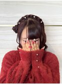 《mana》編み込みカチューシャ/ライブヘアセット/羊ヘア/大宮