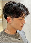 フェザーショート サーフカール フェザーパーマ センターパート