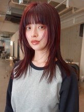 シティ(sity.) 天神　ブリーチなしダブルカラー　レイヤーカット　暖色カラー