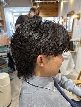 アメラボ(AmeLab) 【今旬】モテ髪毛流れニュアンスパーマ フェザーパーマ