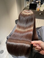 ルナス 福岡天神(LUNAS) 【髪質改善】潤いオレンジブラウン