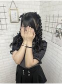 編みたらしハーフツイン