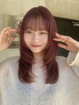 ガーデン 渋谷(GARDEN)&nbsp;ミディアム　レイヤー　似合わせ　顔周り　ピンクベージュ