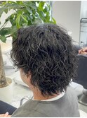 メンズショート／ツイスパ／/特殊パーマ／ツーブロック／波巻き