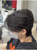 熊本メンズカット スポットパーマ ニュアンスセンターパート