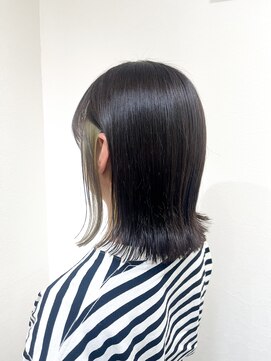 ヘアー ホスピタル ソアン(hair hospital soan) くくれるボブ × カーキ