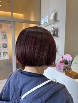 ナップヘアー NAP hair&nbsp;ショートボブ×レッドカラー