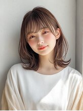 コトンアトリエ 人形町(COTON atelier)&nbsp;ミルクティーブロンド/ダークブルー/デジタルパーマ/人形町