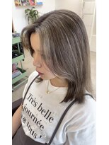 オリビアヘアー(OLIVIA HAIR)&nbsp;ハイライトグレージュ×デザインカラー×最高級ケア