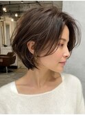 ミルクティーブロンド/ダークブルー/デジタルパーマ/柏の葉