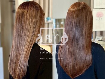 アシャ ヘアー ソリューション 神戸店(asha hair solution)の写真/"髪も地肌もダメージさせない"施術を-。30~50代の年齢に伴う変化を感じている方に。通うたび艶美髪を実感*