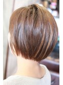 前上がり丸みシルエット＊ショートボブ