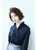 【ワンサイド】アゴライン切りっぱなしボブ☆トップノット