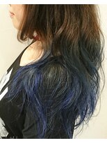 ヴァパウス ヘアーデザイン(Vapaus hair design) ブルー アッシュ+グラデーションカラーインディゴ&ルージュ