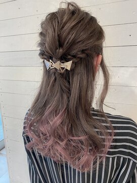 ルノン フィージュ(LUNON fieju) 【LUNON　fieju】【ハーフアップ×裾カラー