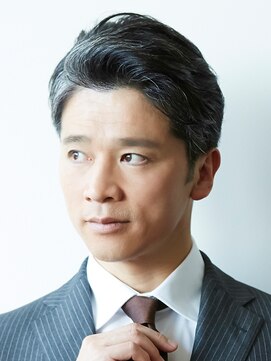 銀座マツナガ 浅草店 50代60代ジェントルアップバングアッシュブラック