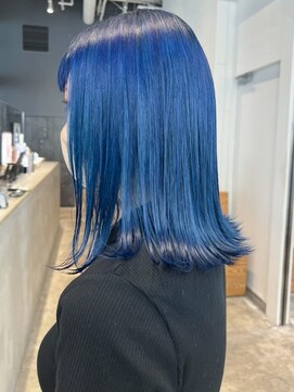 アルバム 銀座(ALBUM GINZA) ブルーミディ_外ハネボブセクションカラー_ba404061