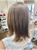 20代30代大人可愛い透明感ダブルカラーミルクティーベージュ