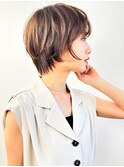 【La fith】チョコレートブラウン×丸みショート