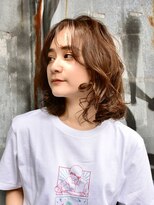 ブゾン(buZon)&nbsp;シースルーバング×毛先カールミディ