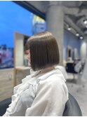【Lee大阪店】ちゅるん艶ベージュ×ワンレンボブ/新出