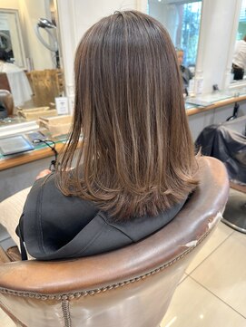 ネオリーブアイム 横浜西口店(Neolive aim) ことりベージュ ハイライトカラー セミディ 【横浜】k