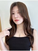 ロングレイヤー/韓国巻き/ワンホンヘア/イメチェン/艶髪