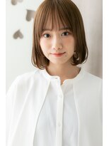 カバーヘア ブリス 上尾西口店(COVER HAIR bliss)&nbsp;艶感ミルクティーベージュ姫カットワンカールボブZ上尾20代30代