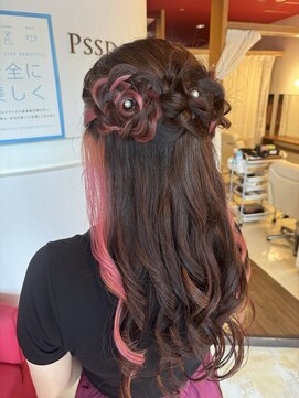 パズードコー(PSSD-CO.+5) お花ハーフアップ 推し活