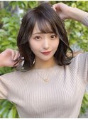 暗め透明感たっぷり似合わせくびれセミディ
