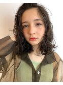 黒髪ボブルフネビージュ小顔ワンレン髪質改善縮毛矯正下北沢