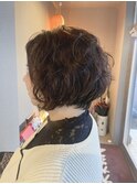 大人ショート×ウェーブ